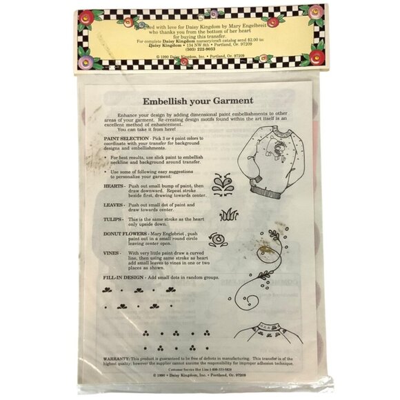 Vintage Daisy Kingdom 1990 Yes Virginia Iron-On Transfer By Mary Engelbreit - Picture 2 of 2